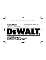 Предварительный просмотр 1 страницы DeWalt DW131 Instruction Manual