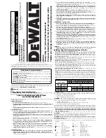 Предварительный просмотр 1 страницы DeWalt DW140 Instruction Manual