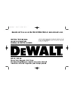 Preview for 2 page of DeWalt DW151 Instruction Manual