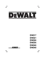 Preview for 1 page of DeWalt DW217 Original Instructions Manual