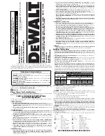 DeWalt DW252 Instruction Manual предпросмотр