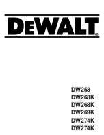 Preview for 1 page of DeWalt DW253 User Manual