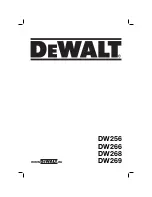 Preview for 1 page of DeWalt DW256 Manual