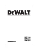 DeWalt DW266 Original Instructions Manual preview