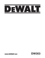 DeWalt DW303 Original Instructions Manual предпросмотр