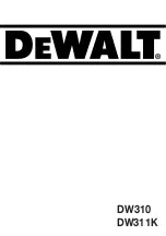 Preview for 1 page of DeWalt DW310 Instruction Manual