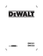 DeWalt DW331 Original Instructions Manual предпросмотр