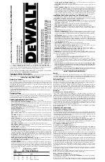 DeWalt DW364K Instruction Manual предпросмотр