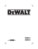 Preview for 1 page of DeWalt DW614 Original Instructions Manual