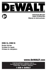 Preview for 1 page of DeWalt DW616 Instruction Manual