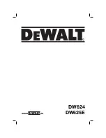 Preview for 1 page of DeWalt DW624 Original Instructions Manual
