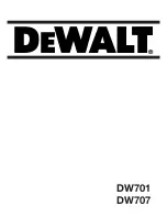 Предварительный просмотр 1 страницы DeWalt DW701 Operator'S Manual