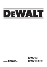 DeWalt DW713 Original Instructions Manual preview