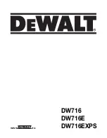 DeWalt DW716 Original Instructions Manual предпросмотр