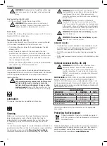 Предварительный просмотр 22 страницы DeWalt DW717XPS Original Instructions Manual