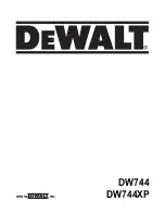 DeWalt DW744 Instructions Manual preview