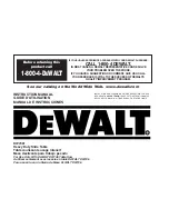 Preview for 2 page of DeWalt DW7461 Instruction Manual