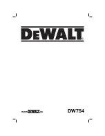 DeWalt DW754 Instructions Manual предпросмотр