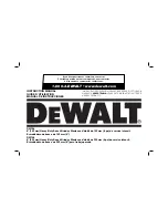 Preview for 1 page of DeWalt DW756 Instruction Manual