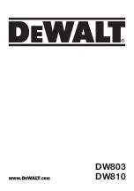 DeWalt DW803 Original Instructions Manual preview