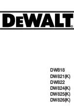 DeWalt DW818 Manual preview