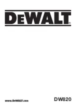 DeWalt DW820 Original Instructions Manual preview