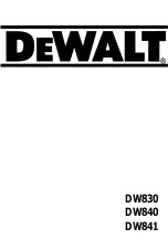 Предварительный просмотр 1 страницы DeWalt DW830 Instruction Manual