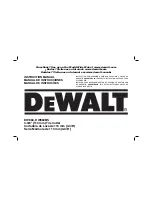 DeWalt DW860 Instruction Manual предпросмотр