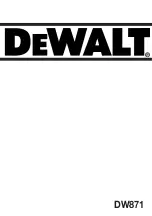 Предварительный просмотр 1 страницы DeWalt DW871 Instructions Manual