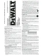 DeWalt DW9109 Instruction Mamual preview