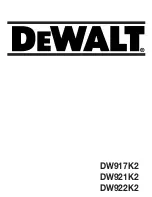 DeWalt DW917K2 Manual preview