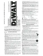Предварительный просмотр 1 страницы DeWalt DW918 Instruction Manual