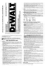 Предварительный просмотр 1 страницы DeWalt DW925 Instruction Manual