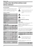 Preview for 20 page of DeWalt DW937 Original Instructions Manual