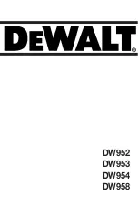 Предварительный просмотр 1 страницы DeWalt DW952 Manual