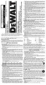 Preview for 1 page of DeWalt DW968 Instruction Manual