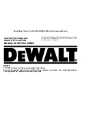 Preview for 3 page of DeWalt DW970 Instruction Manual