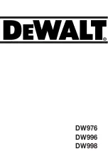 Предварительный просмотр 1 страницы DeWalt DW976 Instruction Manual