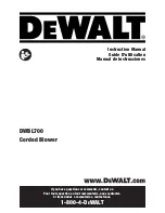 Предварительный просмотр 1 страницы DeWalt DWBL700 Instruction Manual