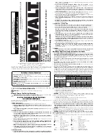 Предварительный просмотр 1 страницы DeWalt DWD110 Instruction Manual