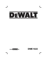 Preview for 1 page of DeWalt DWE1622 Original Instructions Manual