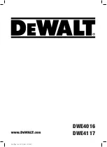 DeWalt DWE4016 Original Instructions Manual preview