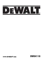 Preview for 1 page of DeWalt DWE4118 Manual