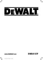 Preview for 1 page of DeWalt DWE4157F Original Instructions Manual