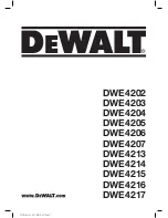 DeWalt DWE4202 Original Instructions Manual preview