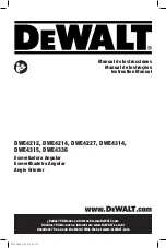 DeWalt DWE4212 Instruction Manual preview