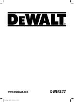 DeWalt DWE4277 Original Instructions Manual preview