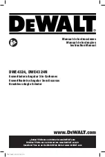 DeWalt DWE4324 Instruction Manual preview