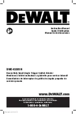 Preview for 1 page of DeWalt DWE43265N Manual