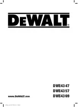 Preview for 1 page of DeWalt DWE4347 Original Instructions Manual